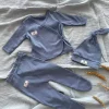 Комплект для новорождённых Карапуз (серо-голубой)