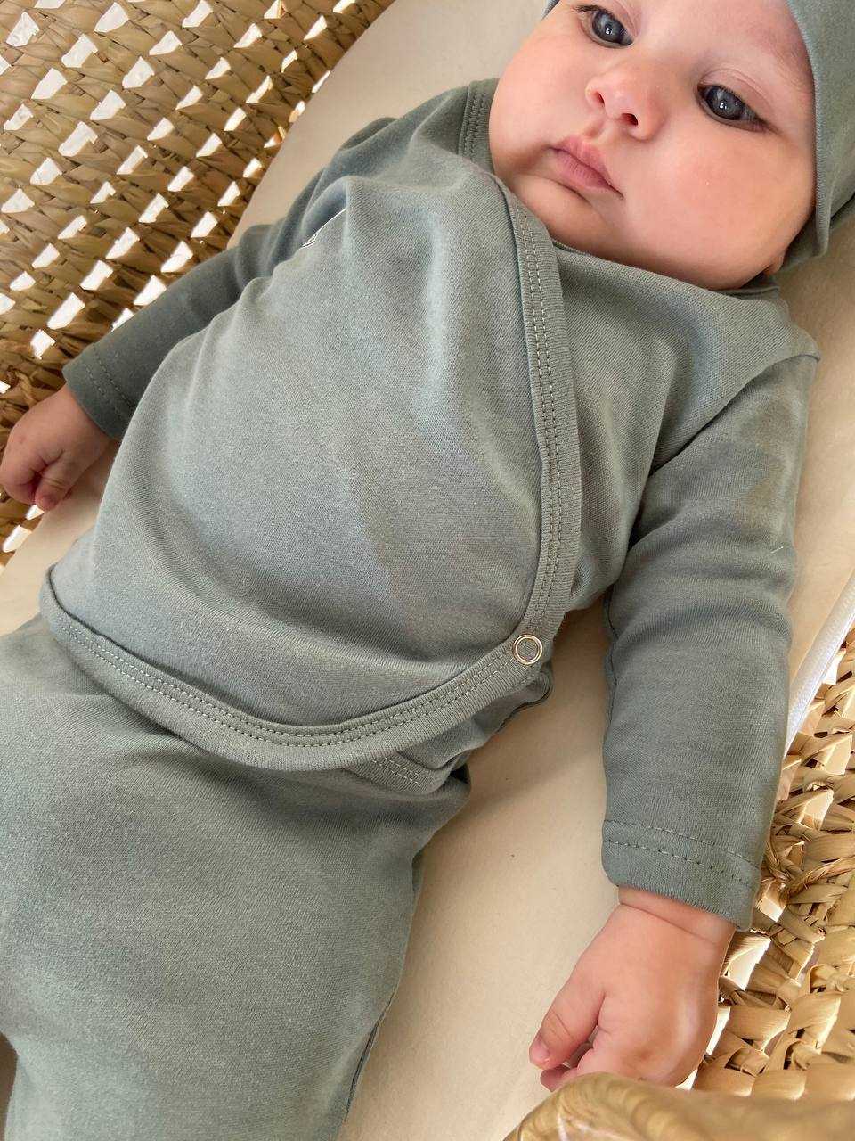 Комплект для новорождённых Карапуз (хаки)