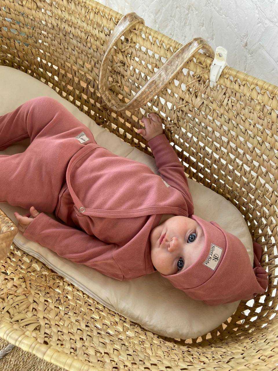 Комплект для новорождённых Карапуз (пудра)