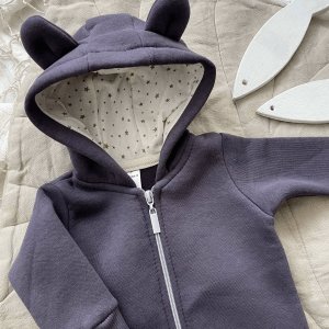 Утеплённый комбинезон Мишка (мокрый асфальт)