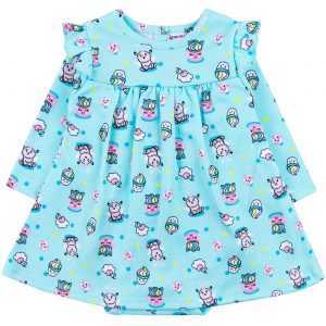 Платье-боди на девочку с длинным рукавом Единорожка