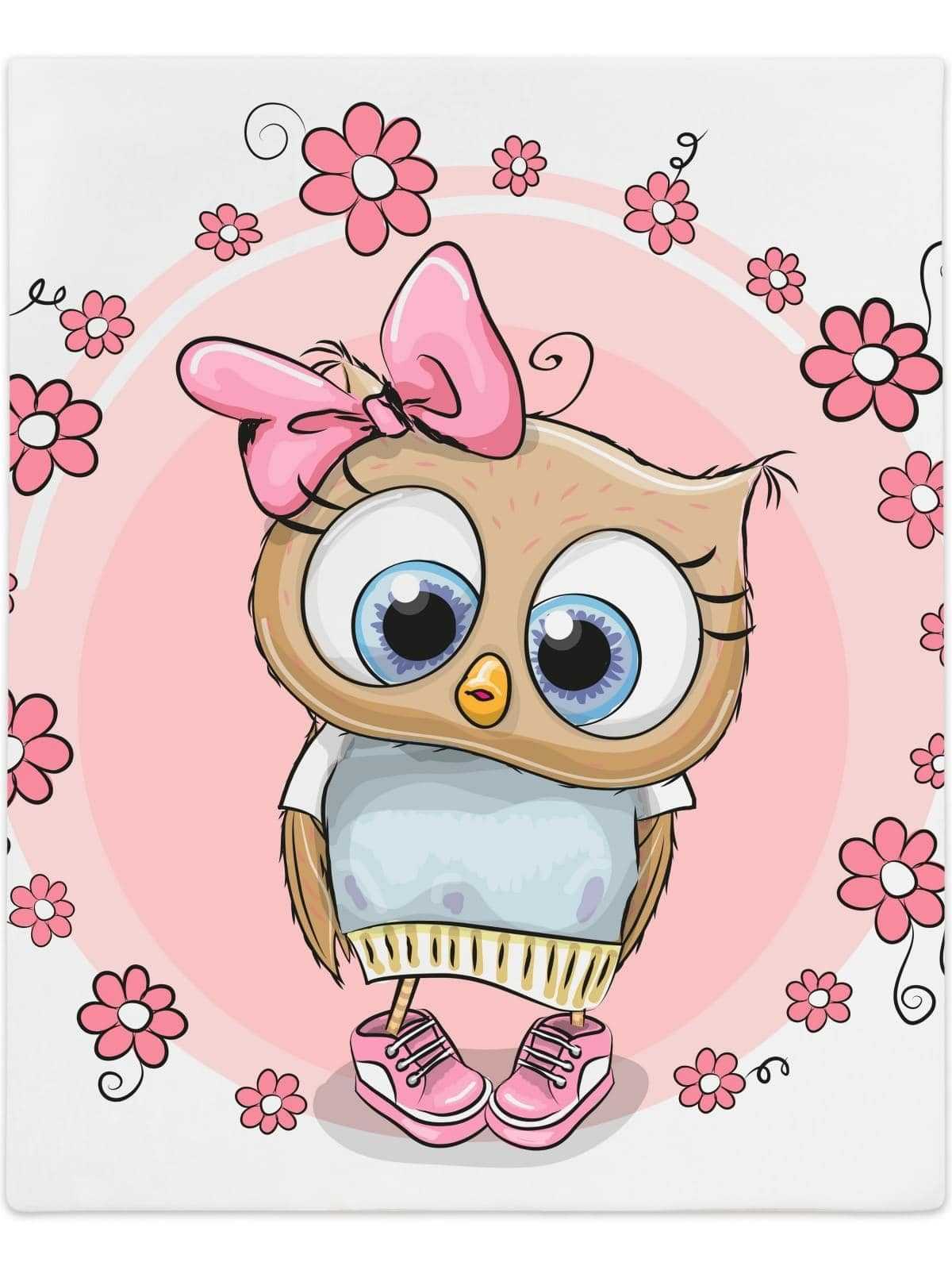 Трикотажный плед Совушка