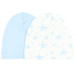Комплект шапочек для новорождённых с ушками 2 шт розовая (Копировать)