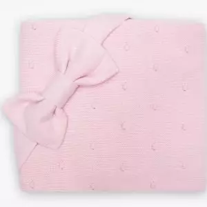 Вязаный плед-конверт на выписку (розовый)