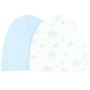 Комплект шапочек для новорождённых с ушками 2 шт розовая (Копировать)