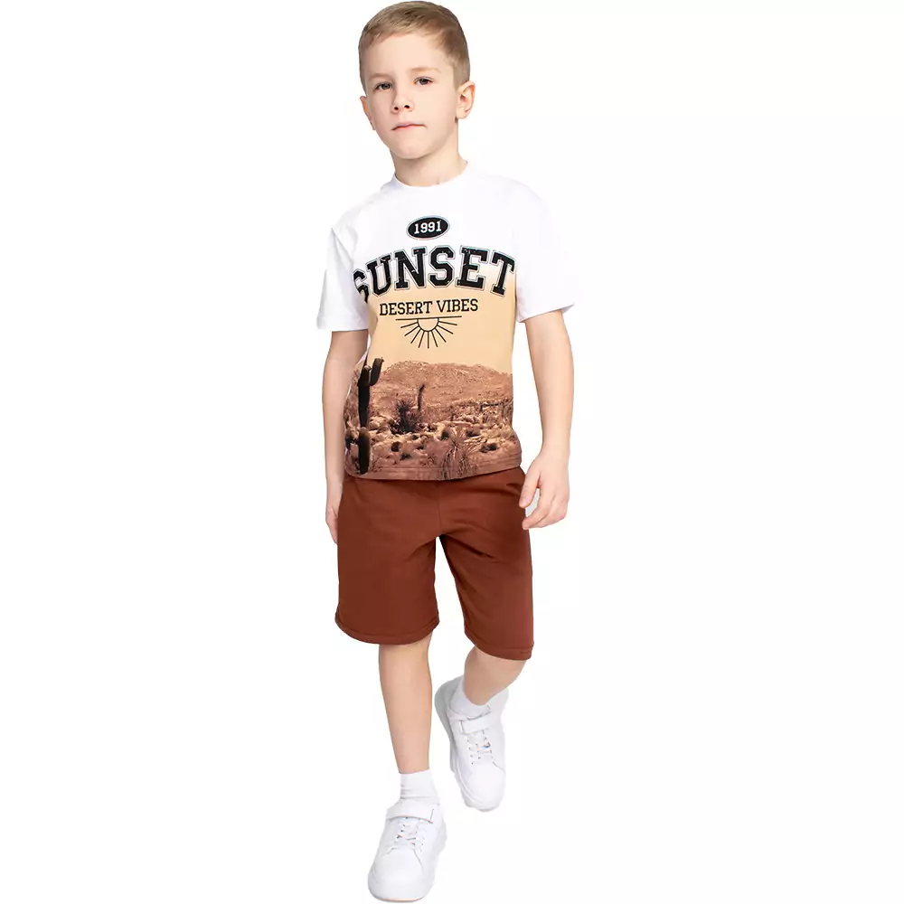 Комплект на мальчика шорты и футболка принт скейтборд (Копировать)